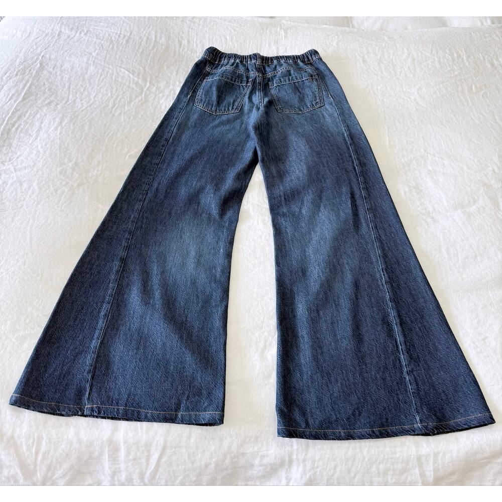 Pilcro | Women’s XS (30” inseam) | Wide Leg Drawstring Waist Jeans Medium Wash - Picture 2 of 9